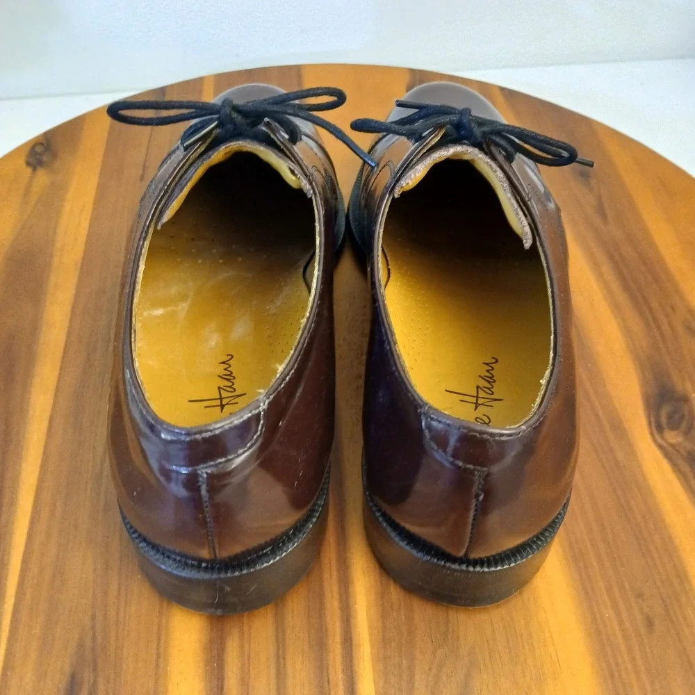 Cole Haan Shoes Mens 8.5 M‎ Burgundy Cap Toe Oxford Dress Shoes Leather C07605